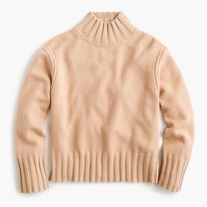 Relaxed mockneck sweater in cashmere